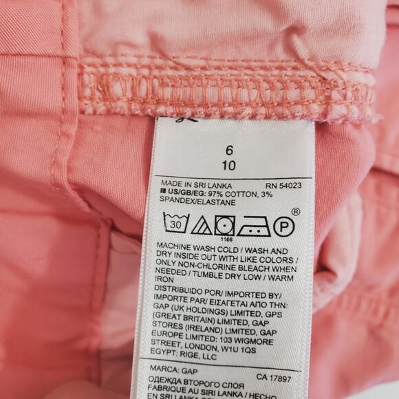 Gap | High-Rise Wide Leg Crop Tie Waist Twill Pants Raw Hem - Picture 9 of 13